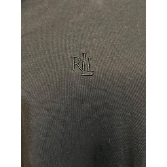 Lauren Ralph Lauren Black Henley Long Sleeve Shirt Womens M Cotton Blend - Picture 2 of 11